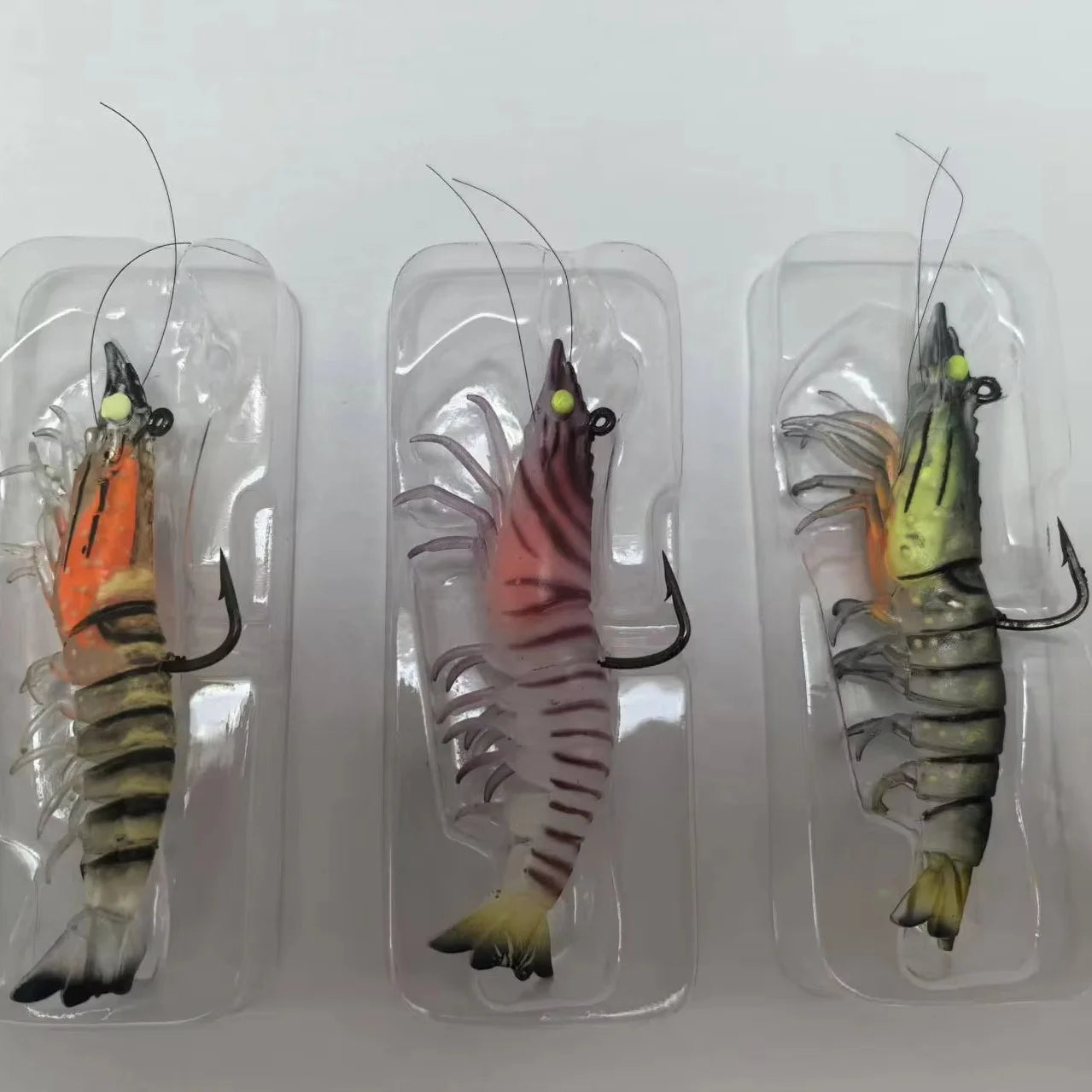Artificial PVC Prawn Fishing Lure Soft Shrimp Lure 9cm 12g for Salmon Pike & Catfish-Topwater & Midwater Fishing Bait prawn soft plastic lures