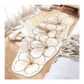 Fresh Pastoral Style Faux Wool Area Rugs Graceful Flowers Bedside Carpets