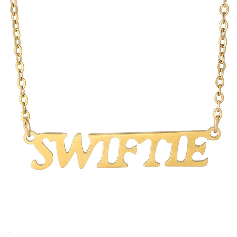Stainless Steel Punk Jewelry 1989 Rep Lover Taylor Necklace Fearless Evermore Antihero Reputation Swiftie Taylor Necklace