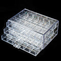 Square New Design 72 Grids Crystal Acrylic Display Rack Drawer Case Nail Rhinestone Accessories Clear Storage Box for Nail
