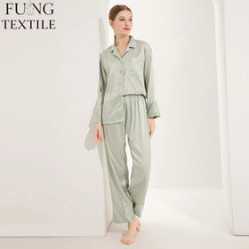 Fung 6001 Custom Luxury Silk Nightwear Pajamas Factory Wholesale Women Personalized Satin PJ Sets