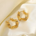 Dream Fashion Wholesale High-Quality Gold Stainless Steel Wave Shaped Exquisite and Elegant Earrings