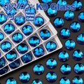 VDD 12mm 40Pcs Rivoli Bermuda Blue Top Quality K9 Glass Sew on Rhinestones Sewing Crystal Flatback for Garment Accessories