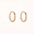 LOZRUNVE Silver Jewelry 925 Sterling Delicate Texture Snake Huggies Hoop Earring