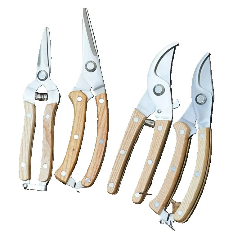 Stainless Steel Orchard Pruning Shears Gardening Scissors Flower Bypass Hand Tools