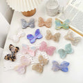 8.5cm Large Elegant Girls Bowknot Summer Hair Clips Accessories Crab Clamp Ponytail Flat PVC Acetate Bow butterfly Claw Clips