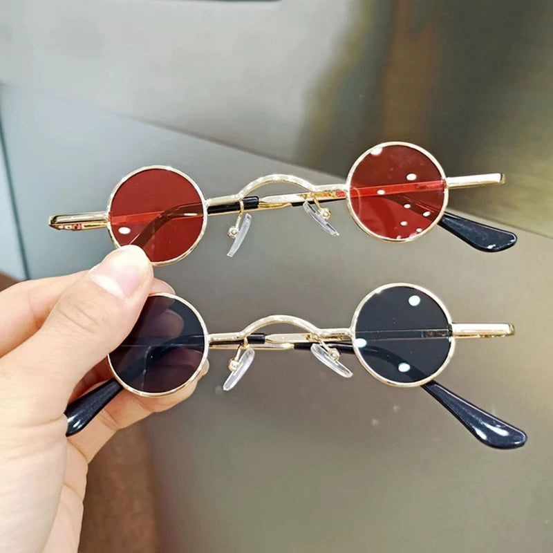 STORY KDDBK60 Wholesale Vintage Children's Shades Round Small Frame Retro Steampunk Sunglasses for Kids