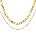 Hot Selling Double Layered Necklace Girls Collarbone Necklace Stainless Steel Jewelry Necklace