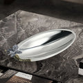 European Style Light Luxury Butterfly Decorative Fruit Bowl Stainless Steel Dessert Plate Fruit Tray for Living Room Home Decor