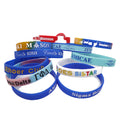 Printed Silicone Wristband Custom Logo Silicone Rubber Wristband Wholesale Cheap Events Festival Park Wristbands