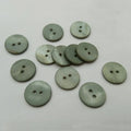 Custom 2-Hole Dyeing Grey Natural River Shell Eco-Friendly Flatback Round Button with Custom Logo for Garment & DIY Decoration