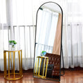 60*165cm Gold Black Aluminium Frame Stand Large Arched Mirror Decorative Floor Full Long Mirror Stand Dressing Mirror