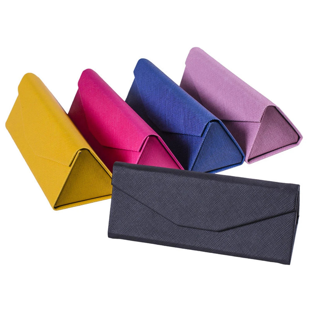 Sparloo 4056 Metal Trifold Foldable Triangle Sunglasses Case Hard