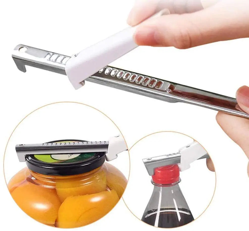 Hot Selling Innovative Eco-Friendly Multi-Function Metal Kitchen Gadgets Easy to Carry Adjustable Bottle and Jar Opener