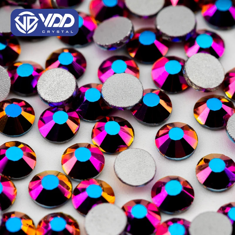 VDD 173 Metal Rose Mauve SS4-SS30 Glass Rhinestones Crystal Flatback Strass Glitter Stones for DIY Nail Art Crafts Decorations