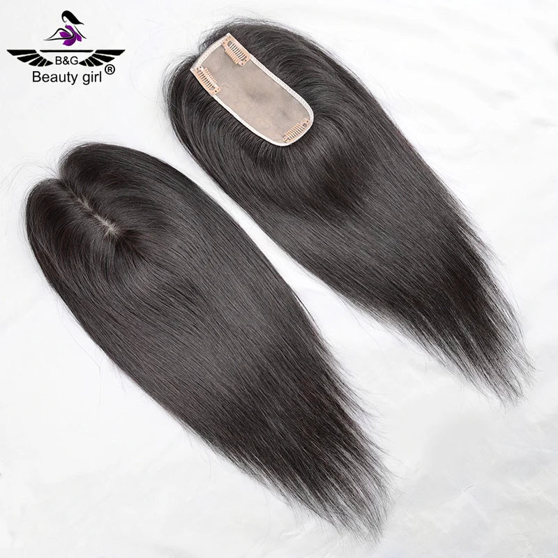 Cheap Price Ready to Ship 3X6 3X5 Small Size Dark Brown Color Hair Parting Silk Top Indian Human Hair Toppers