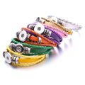 18mm Snap Bracelet Handmade Adjustable Braided Leather Snap Button Bracelet Fit DIY Snaps Buttons Friendship Jewelry