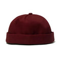 NOVA Baseball Cap Without Brim Adjustable Metal Buckle Skull Cotton Brimless Hats Yellow 6 Panel Blank Docker