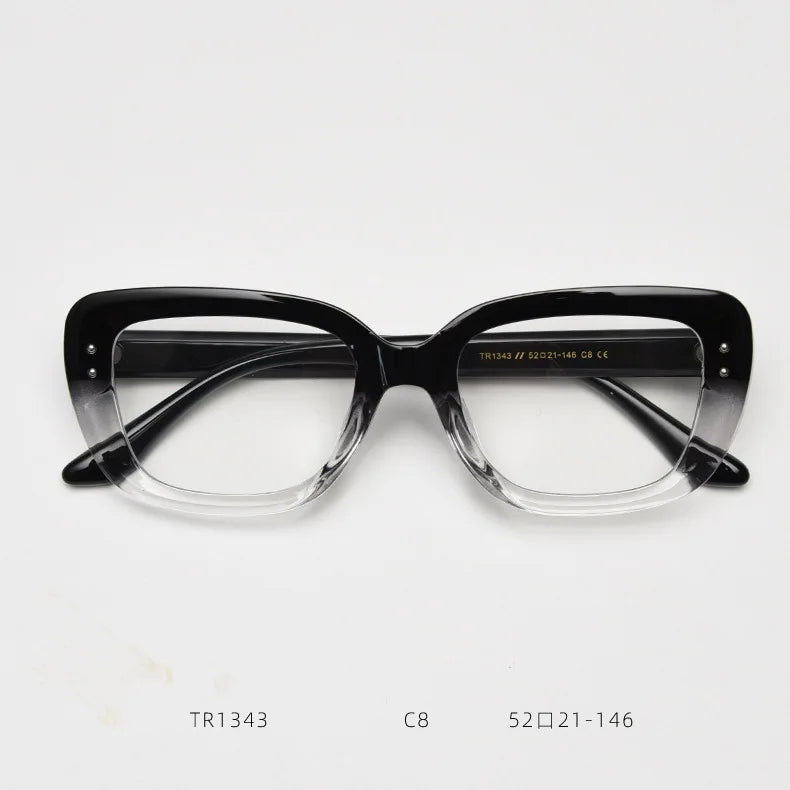 Big Size Unisex Vintage Square Ultra Light TR90 Transparent Glasses 2025 Eyewear Optical Prescription Frame