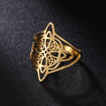 Hot Selling Viking Witch Knot Ring for Women Girl Stainless Steel Fashion Witchcraft Wicca Amulet Wedding Rings Jewelry