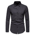 2023 Spring and Summer New Men's Casual Long-sleeved Shirt Irregular Men's Shirt