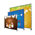 Adjustable Custom Banner Stand Advertising Backdrop Fabric Happy Birthday Banner With Balloons Stand