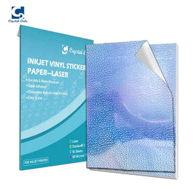 Shinny Glossy A4 8.5*11 Inch Waterproof Vinyl Water Cube Inkjet Printer Label Adhesive Sticker for Promotion Grocery Supermarket
