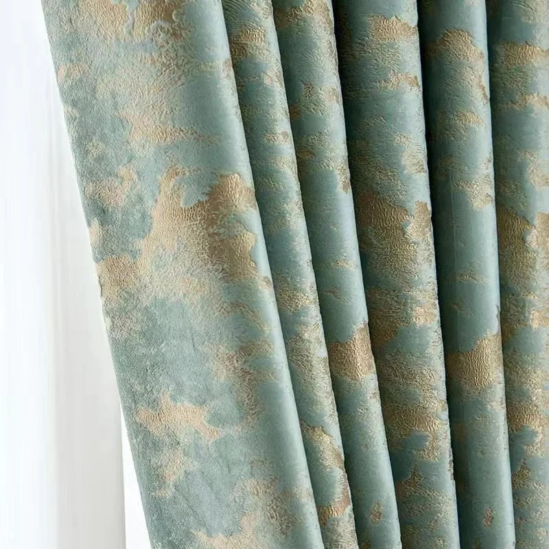 Luxury Printed Bronzing Velvet 100% Polyester Knitted Heavyweight Breathable Plain Sofa Cover Curtain Fabric 280cm Home Textile