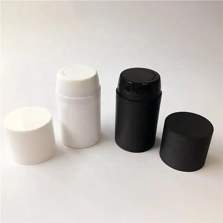 80ml/135ml/180ml White Plastic Empty Talcum Powder Bottle Holes Cap Screen Printed Facial Cleanser Shampoo Loose Powder