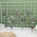 2025 Stock American Metal Rotating Wind Chime 10cm Mirror Crystal Wind Spinner for Home Outdoor Cross-Border Hanging Decoration
