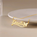 Fashion Best Selling Customized DIY Name Pendant Tarnish Free Jewelry Personalized Letter Stainless Steel Custom Name Necklace