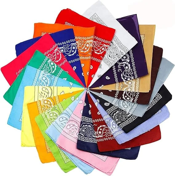 Custom Multifunctional Bandana Colourful Custom Square Fabric Bandanna Printed Classic Custom Bandana Logo Cotton Bandana