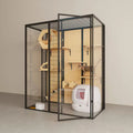 Hot Sale Luxury Large Indoor Pet Cage Breathable  Cat Villa Nest Bed Solid Pattern Display Cat Showcase Cattery House