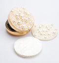 Customize Removable Pocket Mirror Rhinestone Decoration Mirror Frame Pearl Crystal Sticker for Cosmetic Lipstick Decoration