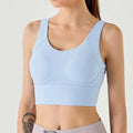 Custom Logo Women's Anti-Slip Sports Bra Sexy Backless Yoga Bra Breathable Feature Gym Running Outdoor Activities Lining Spandex