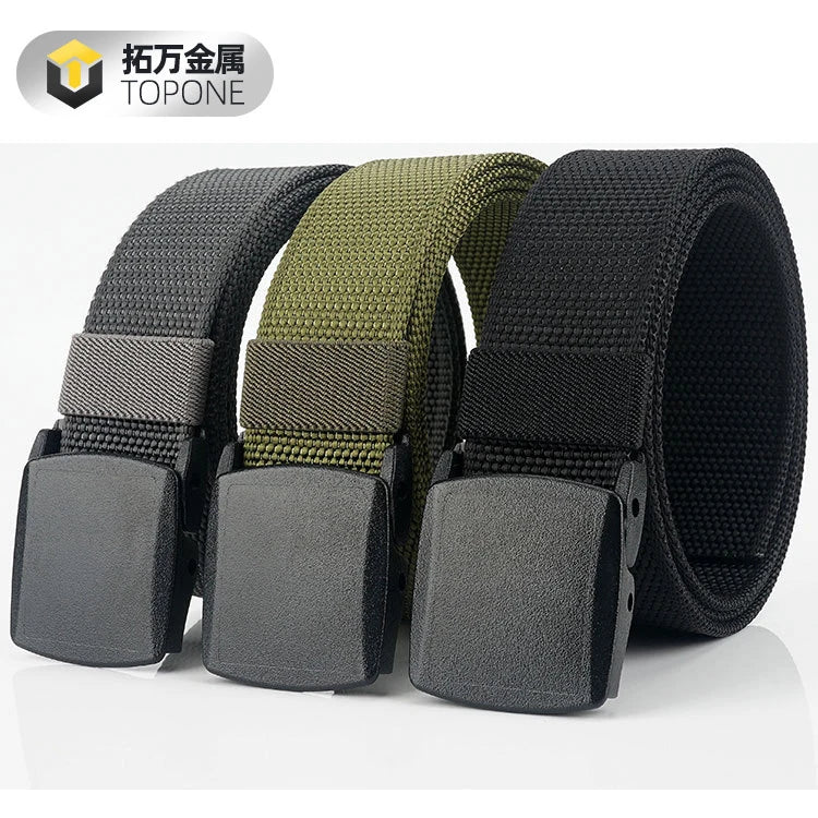 Men's 1.5 Inch Tactical Nylon Belt with Alloy Buckle Outdoor Webbing Belt