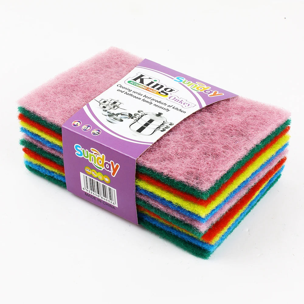 10pcs Home Double-sided Cleaning Sponge Scouring Pad Cleaning Sponges Household Cleaning Tools Cocina Accesorio Dropshipping Hot