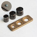 9/12.5/15MM Leather Manual Button Wrapping Auxiliary Tool Button Wrapping Brass Auxiliary Ruler and Matching Die