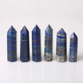 Wholesale Natural Lapis Lazuli Point Healing Blue Crystal Wand Lapis Lazuli Crystal Craft Quartz Tower for Fengshui