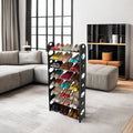 2 Layer Simple Metal Living Room Furniture Shoe Rack Custom Logo PP Iron Material Folded Feature Modern Design Home Bedroom Use