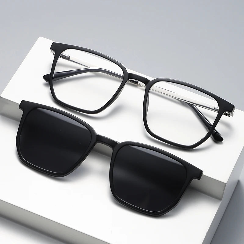 New Trendy Magnetic Clip on Women Sun Glasses Eyeglasses With Clip on Lunettes De Soleil