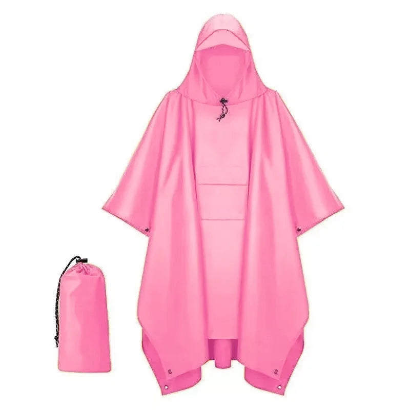 Fashionable 5000mm Waterproof Rain Coat Rain Poncho With Pocket and Carry Bag