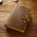 Custom Creative Vintage Travellers Genuine Leather Handmade Stamping Logo Notebook Covers Diary Journal Organizer/Planner