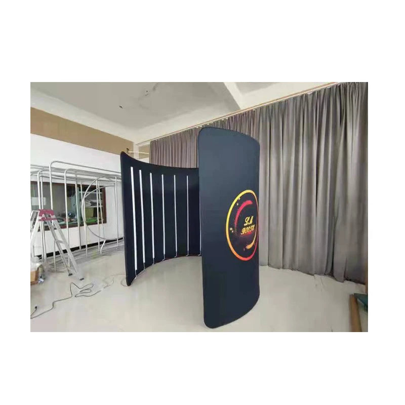 Factory Direct Aluminum Tension Fabric Portable 360 Backdrop for Tradeshow Exhibition 360 Photo Booth Enclosure Backdrop