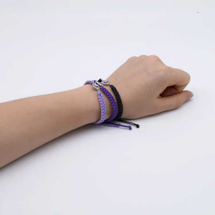 Wholesale Lucky Handmade Purple Bracelet with Evil Blue Eye Charming Eye Charm for Women for Weddings Anniversaries Parties