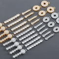 M1011 10pcs/Lot DIY Jewelry Making Findings 18k Gold Rhodium Plated Copper Zircons Nickel Free Accessories Pass REACH