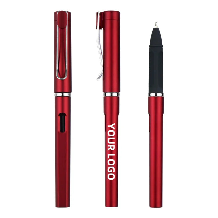 BKS Wholesale Promotional Gel Pens Custom Logo Black Plastic 0.5mm Tip Black Ink Non-Erasable Custom Color Acceptable Digital