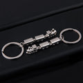 Personalized Metal Movable Joint Train Key Chain Creative Russian Train Key Ring Car Small Gift Pendant