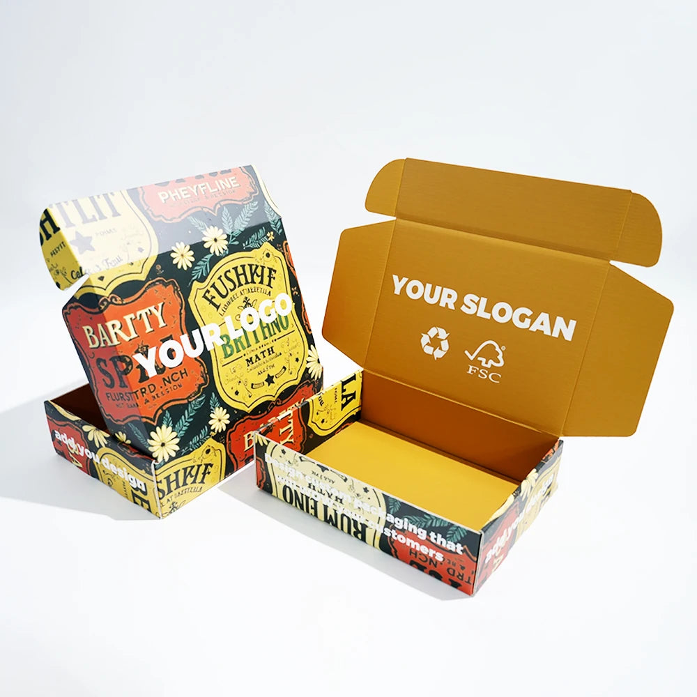 Custom Corrugated Shipping Box for Apparel Recycled Materials Embossed Logo Socks Mailer Apparels for Mailing Photo Frames