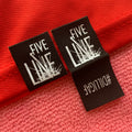 Loop Fold T-shirt Bottom Hem Labelhigh Definition Weaving logo Hem Beanie Label With Low MOQ